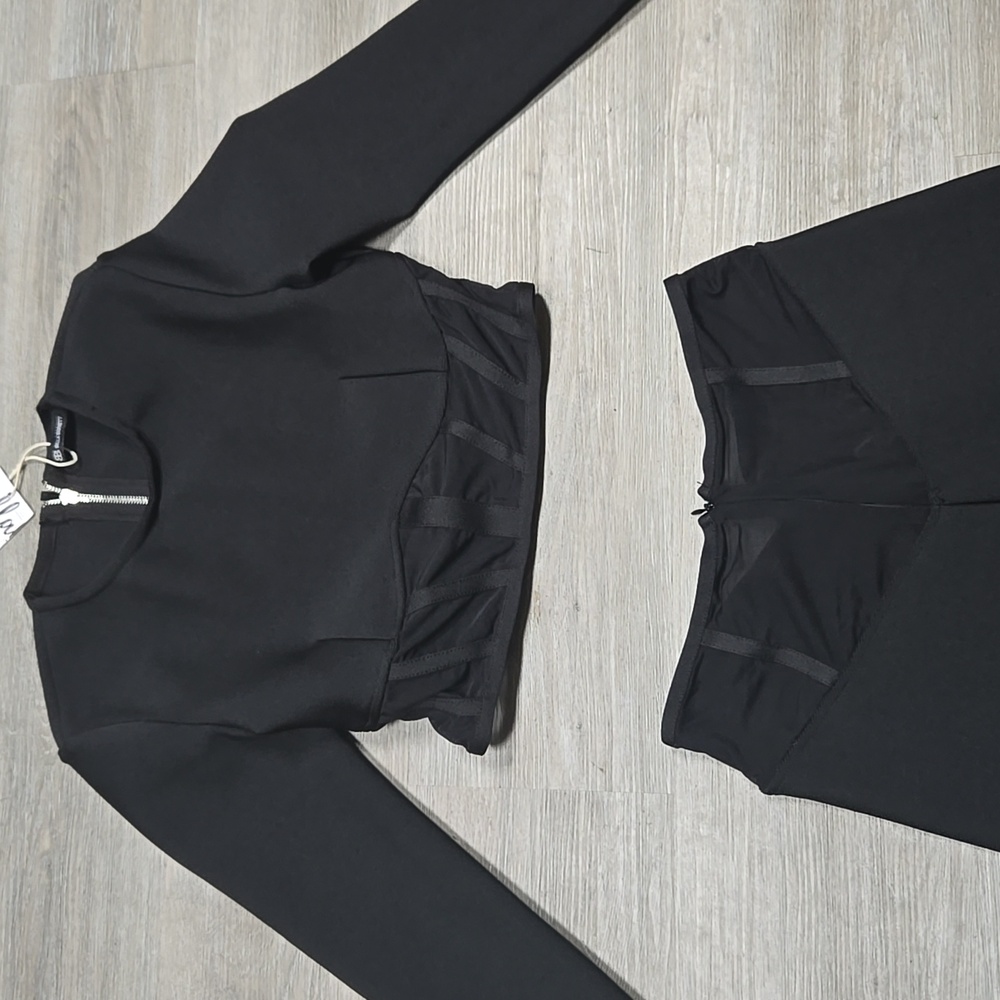 Stylish Black Top And Pant Set